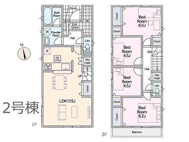 ◆2号棟◆~Floor plan~ 図面と異なる場合は現況を優先致します。