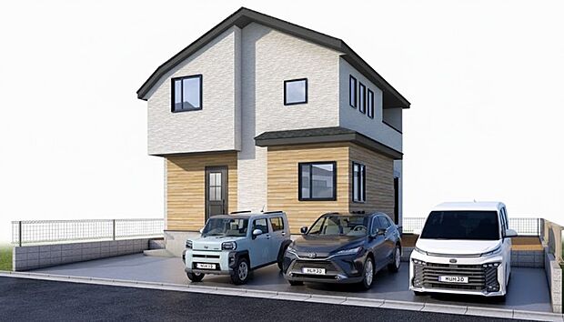 -外観完成予想図- ここから始まる「日常」は家族にとって大切で貴重な時間。だからこそ、少しでも豊かに、少しでも快適に。そんな想いから生まれた本邸宅は、これから先のお住まいをきっと支えてくれるはずです。