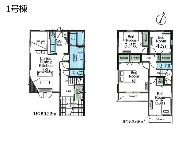◆1号棟◆~Floor plan~ 図面と異なる場合は現況を優先致します。