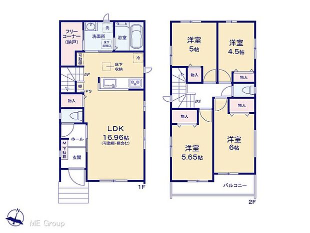 ◆B号棟◆~Floor plan~ 図面と異なる場合は現況を優先致します。