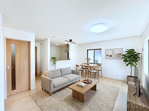ご家族の賑やかな話し声で包まれる明るいリビング  ※家具はCGです