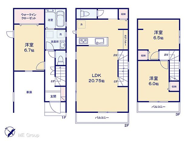 ◆2号棟◆～Floor plan～　図面と異なる場合は現況を優先致します。