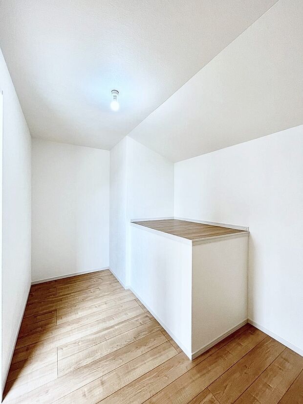 ◆1号棟◆~Walk-in Closet~ たくさんの洋服をかけてもシワになりにくいウォークインクローゼット。洋服以外にも、普段使わない家電やスーツケース、ストック品など何でも片付く嬉しい空間です。