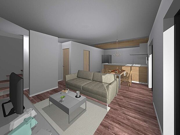 -建物プラン例- 細部までこだわり抜いた内装プラン。機能的な動線と落ち着いた色合いが、毎日の暮らしに快適さと安らぎをもたらします。