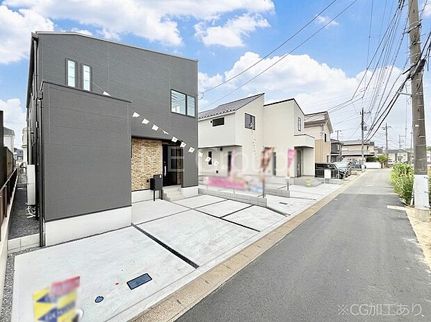 ～Exterior～　前面道路：北西 4m 公道　前面道路は閑静な住宅地をはしる車通りの少ない道路。駐車の出し入れもらくらくです！ご不明点・現地見学のご希望は、お気軽にお問い合わせください！