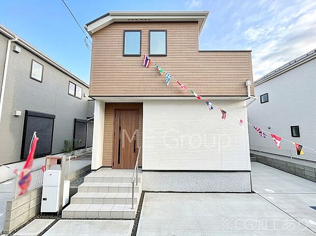 ◆2-1号棟◆~Exterior~ 首都圏で憧れのスローライフ♪緑に囲まれた土地は都会の喧騒を忘れられそう。四季を通じて自然と触れ合えるスポットが周辺には盛りだくさん!住みたくなる家。暮らしたい町。