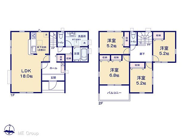 ◆2号棟◆～Floor plan～　図面と異なる場合は現況を優先