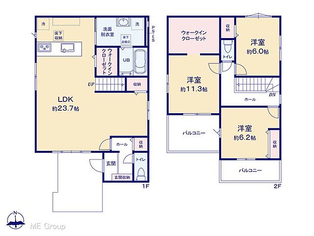 ◆1号棟◆~Floor plan~図面と異なる場合は現況を優先