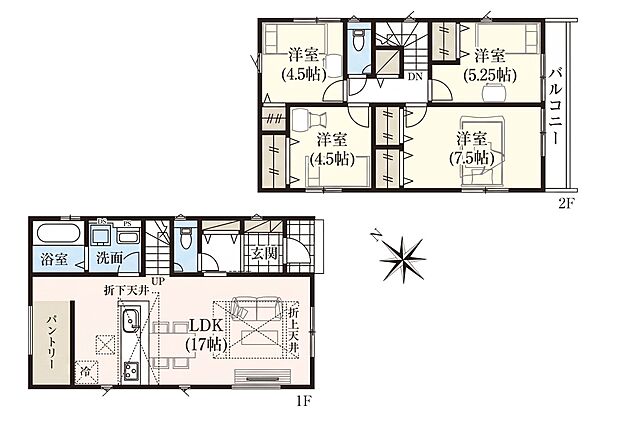 ◆2号棟◆~Floor plan~図面と異なる場合は現況を優先
