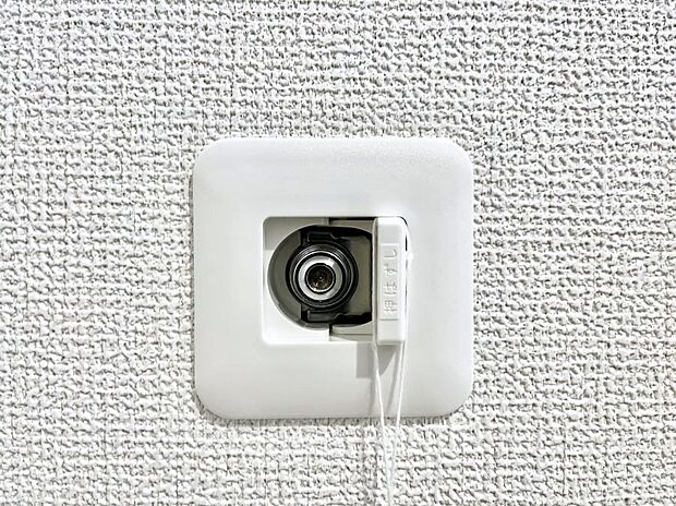 洗面所にガスコンセントを設置！ガス式の衣類乾燥機が使用できますね