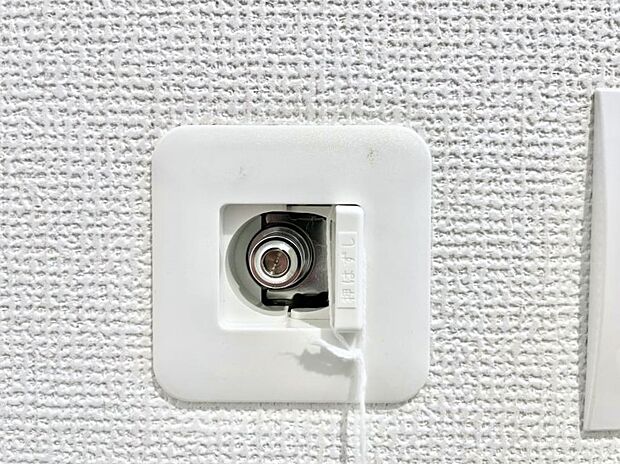 洗面所にガスコンセントを設置!ガス式の衣類乾燥機が使用できますね