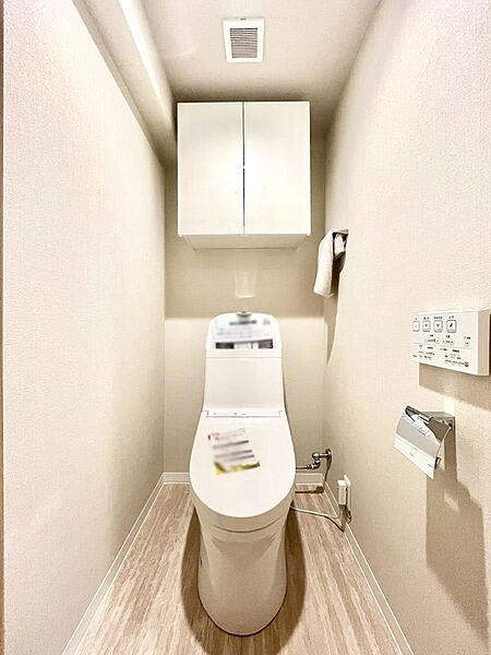 明るく清潔感のあるトイレです。