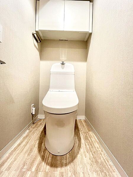 明るく清潔感のあるトイレです。