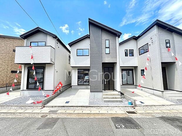 ◆3号棟～Exterior～  閑静な住宅地で子育て家族にピッタリ。  毎日のお散歩も快適な緑に恵まれたエリアで、自然に包まれた穏やかな暮らしを実現するための、ゆとりある住環境が整っています。
