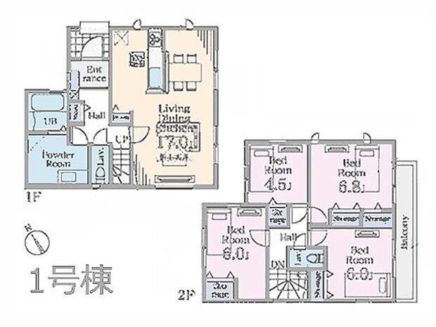 ◆1号棟◆~Floor plan~ 図面と異なる場合は現況を優先致します。