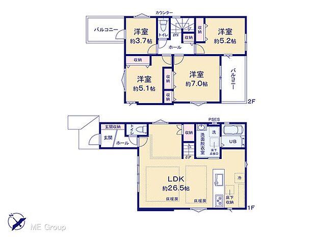 ◆2号棟◆~Floor plan~図面と異なる場合は現況を優先
