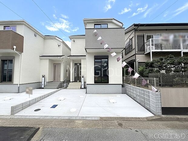 ◆2号棟◆~Exterior~ 確かな技術で築かれた家は、その細部に至るまで、お客様の暮らしを想う心づかいが息づいています。その想いは、日々の安心と快適さとなってお客様の暮らしを包み込みます。
