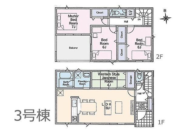 ◆3号棟◆~Floor plan~ 図面と異なる場合は現況を優先致します。