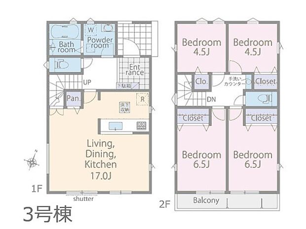 ◆3号棟◆～Floor plan～図面と異なる場合は現況を優先  