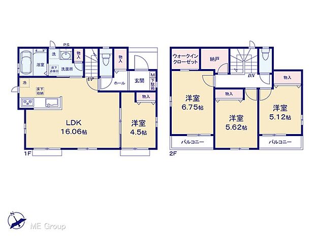 ◆E号棟◆~Floor plan~ 図面と異なる場合は現況を優先