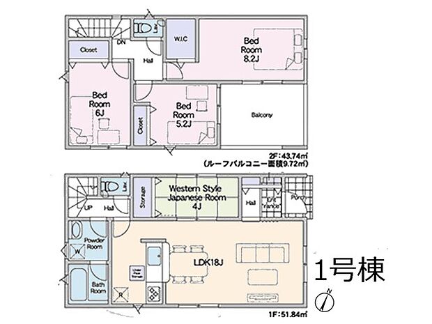 ◆1号棟◆~Floor plan~ 図面と異なる場合は現況を優先致します。