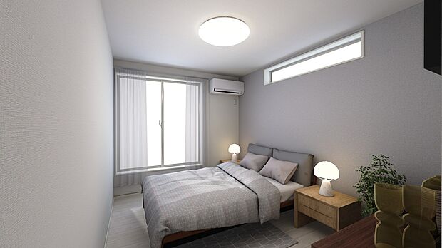 ～Bed Room～　落ち着いたインテリアが馴染む静かなプライベート空間。風通しと採光に恵まれた心地よい室内で、1日の終わりに心身ともにゆったりとリラックスできます。　※内観イメージ