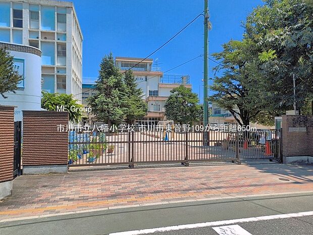 小学校 650m 市川市立八幡小学校