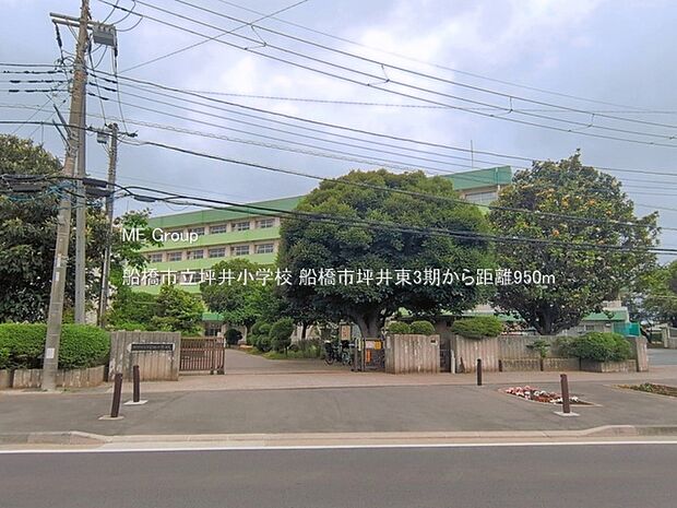 小学校 950m 船橋市立坪井小学校