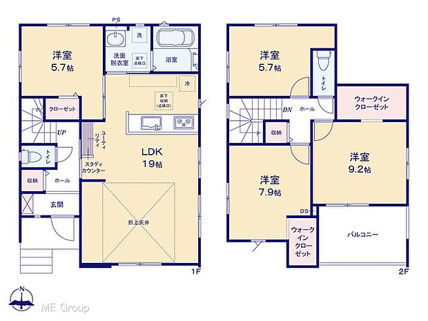 ◆1号棟◆〜Floor plan〜　図面と異なる場合は現況を優先