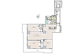 UR都市機構プロムナード仲町台3号棟 3LDKの間取図画像