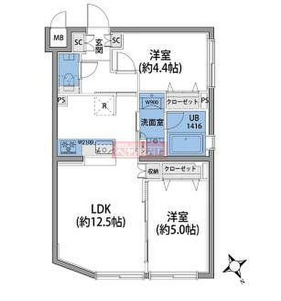 同じ建物の物件間取り写真 - ID:213100404060