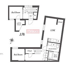 ＰＡＳＥＯ　ＳＡＮＧＥＮＪＡＹＡ　ＥＡＳＴ　ＷＥＳＴ 1階2LDKの間取り