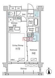 小田急小田原線 東北沢駅 徒歩6分の賃貸マンション 3階1LDKの間取り
