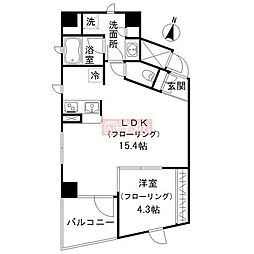ステラフォート 2階1LDKの間取り