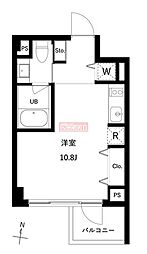 JMFレジデンス世田谷三宿 4階ワンルームの間取り