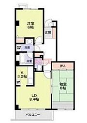 COSMOSREID三軒茶屋 2LDKの間取図画像
