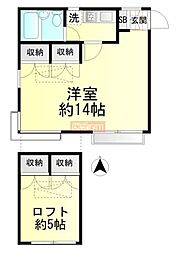 メゾン・ド・ロワール 1Kの間取図画像