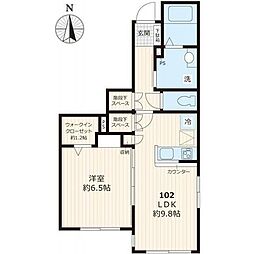ブランメゾン三軒茶屋 1LDKの間取図画像