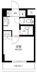 エクセリア上野毛 1Kの間取図画像