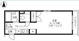ファインコート五本木 1Kの間取図画像