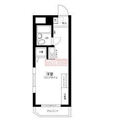 日興パレス桜新町 ワンルームの間取図画像