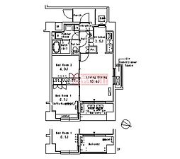 ParkAxis三宿 2LDKの間取図画像