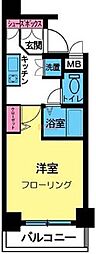 ロワール目黒本町 1Kの間取図画像