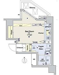 ブライズ三軒茶屋 ワンルームの間取図画像