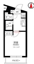 グランド・ガーラ渋谷 1Kの間取図画像