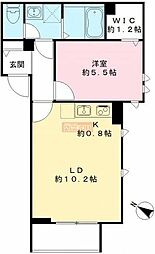 カームコートK 2LDKの間取図画像