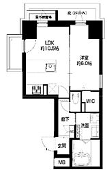 La CASA 石ケ辻 3階1LDKの間取り