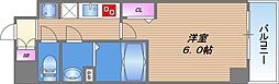 プレサンスOSAKA東中本エシデル 4階1Kの間取り