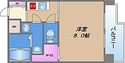 リンクス大阪城EASTレジデンス 9階1Kの間取り