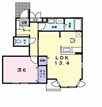 チャンプデブレ 101 ｜ 茨城県鹿嶋市緑ヶ丘１丁目10番地9（賃貸アパート1LDK・1階・48.77㎡） その2